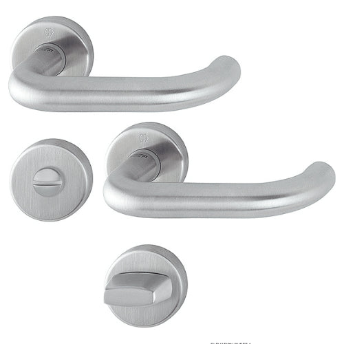 HOPPE Paris SecuSan Stainless Steel Bathroom/WC Interior Door Handle Set